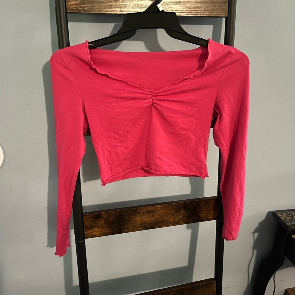 Pink Women's Long Sleeve Top